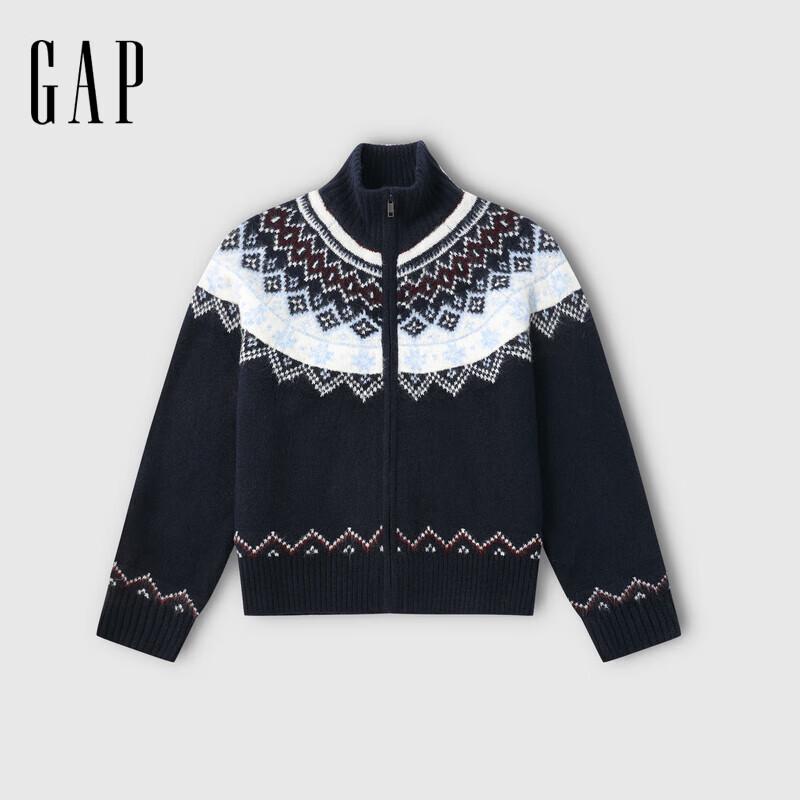 

GAP Women s 2025 Winter Loose Full-Zip Fair Isle Knit Cardigan S (160/84A) Asian Size