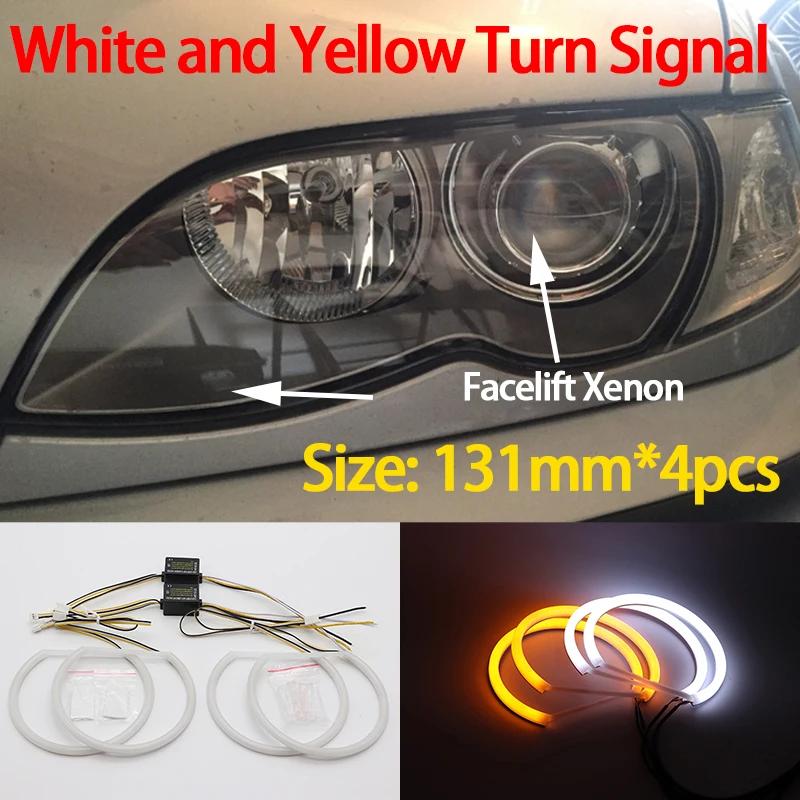 WHITE  LED Headlight Angel Demon Eyes Kit Angel Eyes Light For BMW 3 Series E46 Sedan Touring Wagon Coupe Compact 1998-2005