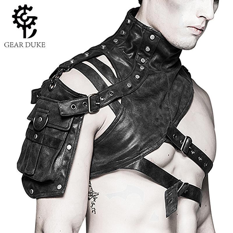 Steampunk Leather Armor Women'S Shoulder Bag Men'S Stage Performance Accessories New Choice