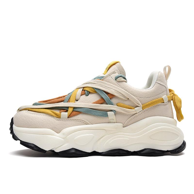 Dad Shoes 2022 Thick-soled Heightening Casual Shoes Autumn and Winter New Fashionable Versatile Couples Trendy Shoes Super Fire Retro Men's Shoes