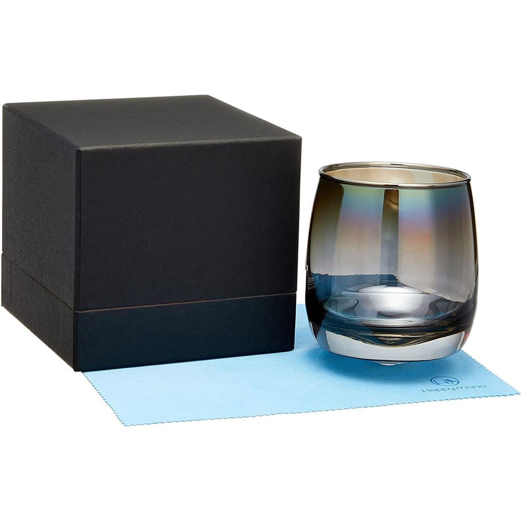 PROGRESS Rock Glass, Titanium Mirror Finish, Made In Japan, Award-Winning, Gift for Father's Day, Celebration, Whiskey, Wine, and Other Alcoholic Beve