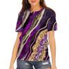 Spring and summer new women's printed casual round-neck short-sleeve loose pullover T-shirt