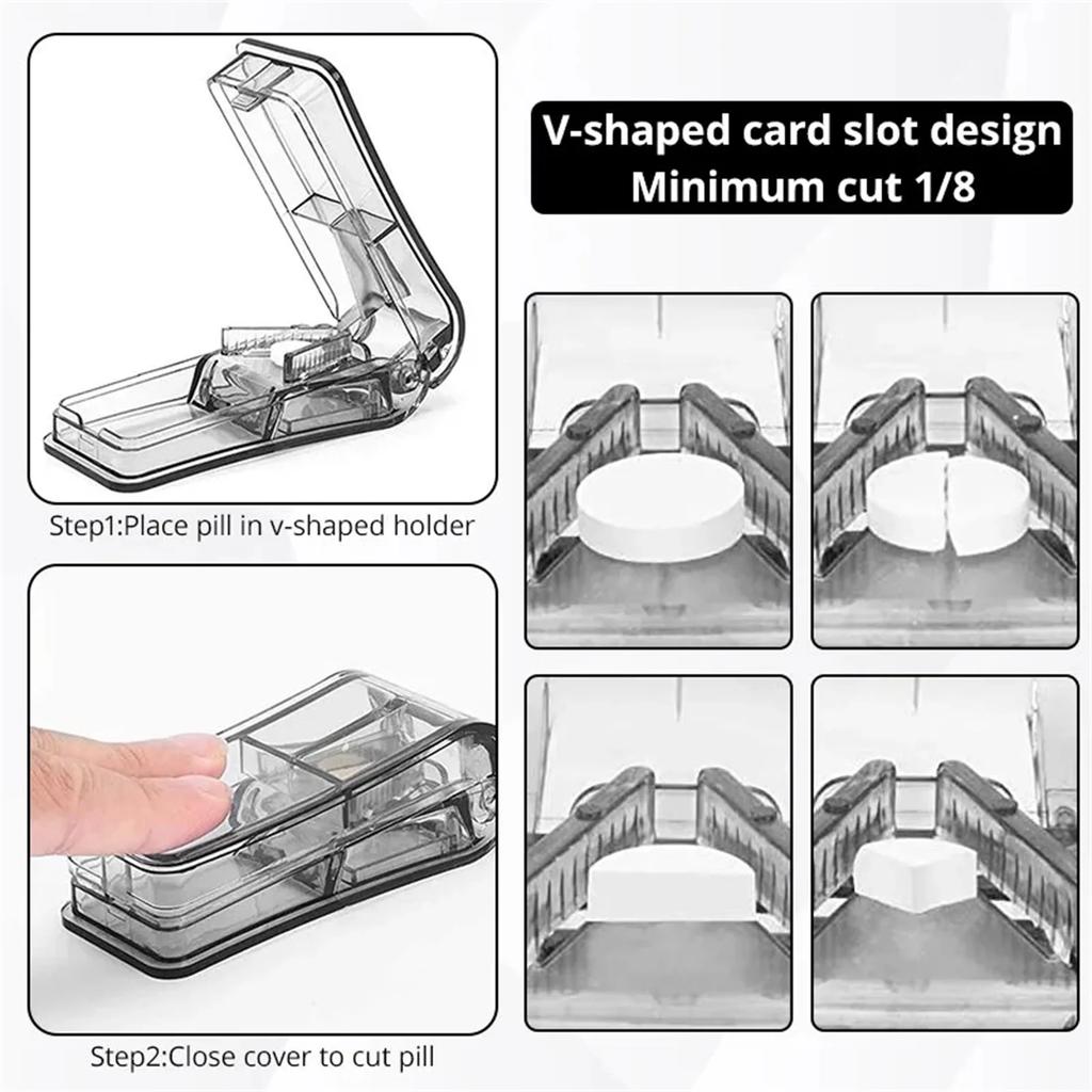 Portable Medicine Tablet Cutter Pill Storage Box Splitter Drug Tablet Cutter Divider Storage Case Pill Medicine Case Health Care