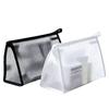 Transparent 3D EVA Mesh Makeup Wash Bag - Black & White, Portable Travel Storage