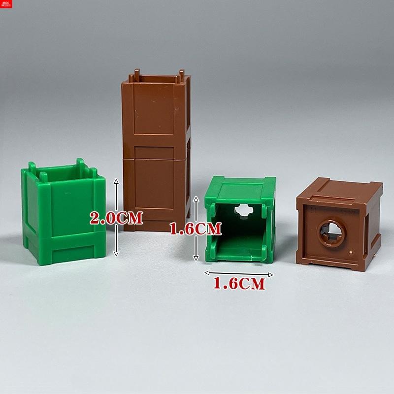 Contenitore MOC Bricks Quadrato Eco-friendly Pattumiera cestino Rifiuti Ufficio Casa Scena Accessori in Plastica Blocchi da Costruzione Giocattoli per Bambini
