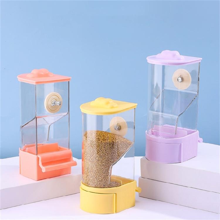 Plastic Parrots Food Holder Automatic Bird Feeder Hanging food Dispenser for Bird Cage Minimizing Waste for Small Birds