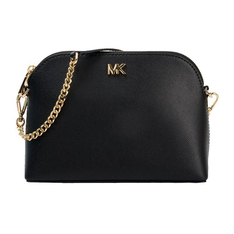 

New MICHAEL KORS Mott Leather Dome Bag Shoulder Bag Crossbody Bag Large Size Women s Black 32S9GF5C3L-001 23.1*8.1*17.0CM