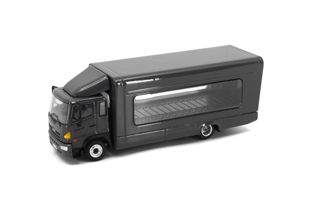 Tiny City Scale Hino 500 Roofed Loader 1/64 (Gray)