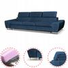 Sofa 3 Seater Sofa Bed with Sofa Bed. Bosso Family Sleeping Furniture Navy Blue Velvet