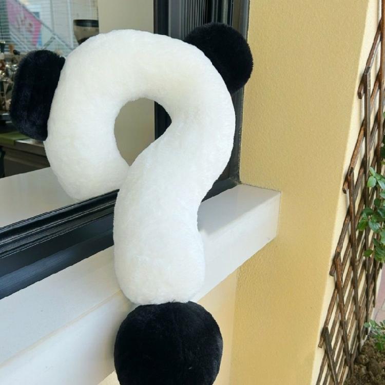 Cuscino da viaggio a forma di panda in peluche per collo, per bambini e adulti, che fornisce comfort e supporto per il collo