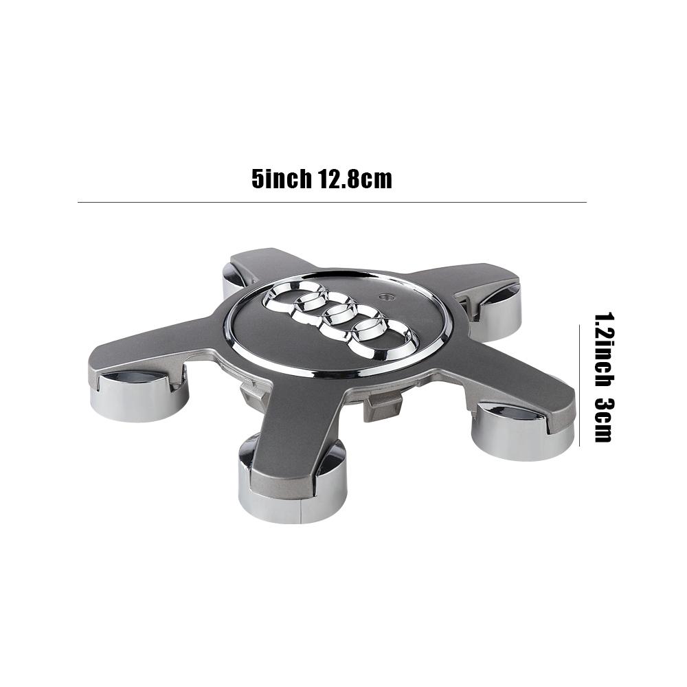 For Audi A4 4Pcs Car Wheel Center Hub Caps Five Claws Wheel Center Cap Hub Cover For Audi6 Q2 Q7 A3 B5 B B7 B8 B9 8P 8V 8L A5 A4 C6 C5 Q5 Q3