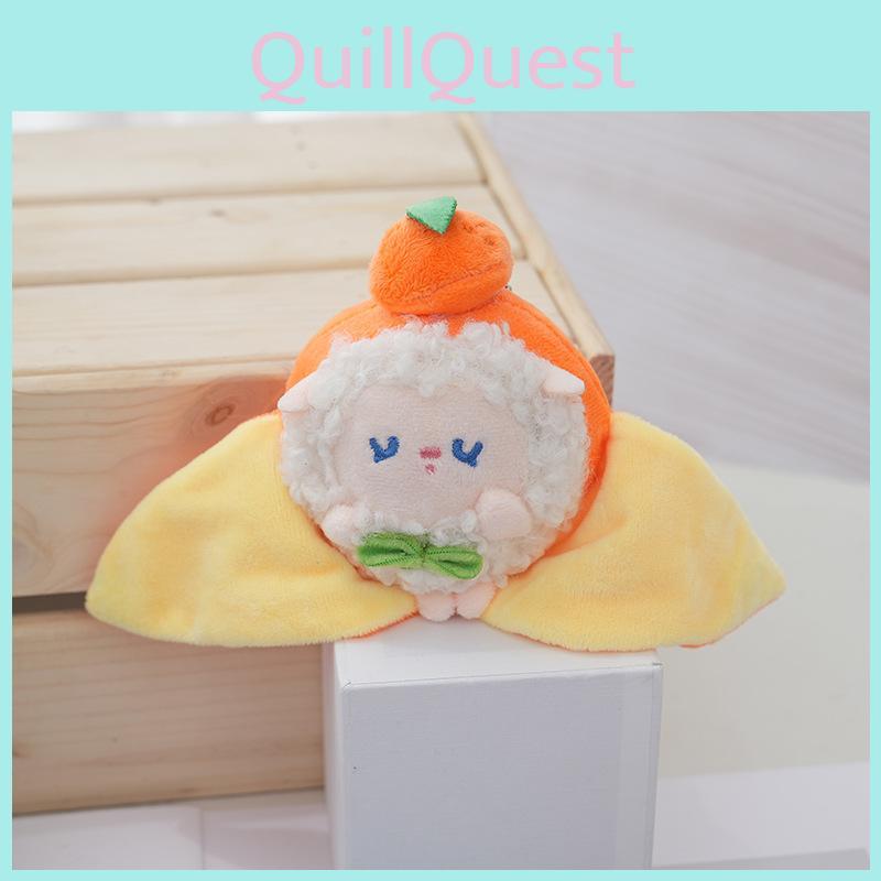 Adorable Magnetic Plush Keychain Doll Cute Fruit Character For Birthday Gift 10cm