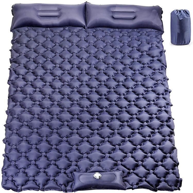 Double Inflatable Camping Mat: Portable, Moisture-Proof Air Mattress for Outdoor Adventures and Beach