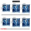 2pcs 2D flat printing Merry Christmas Popular Drapes blue snowflakes Polyester Without Electricity Festive Curtains for Room