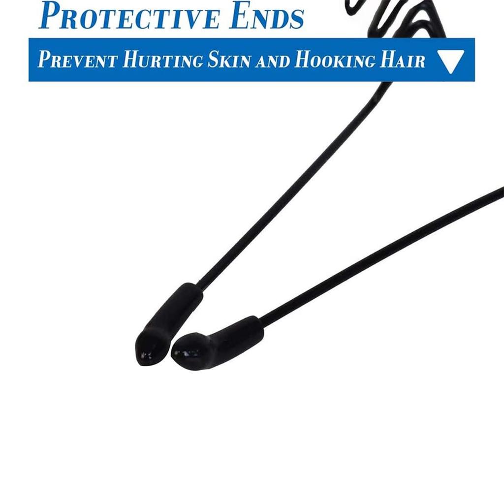 Nomakk 6 Pieces Metal Headbands Wavy Hairband Spring Hair Hoop Sports Fashion Hair Bands Unisex Black