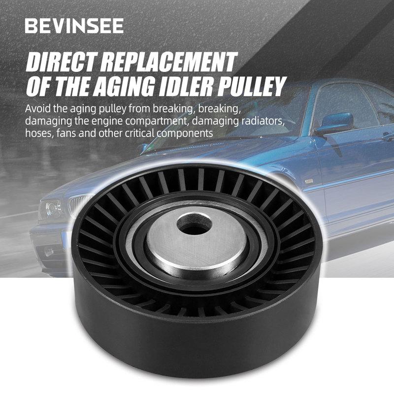 Drive Belt Tensioner Idler Pulley for BMW E46 E39 E36 X5 E53 Z3 Z4 325i 328i 525i 528i 530i, Replace for 11281748130,11287841228