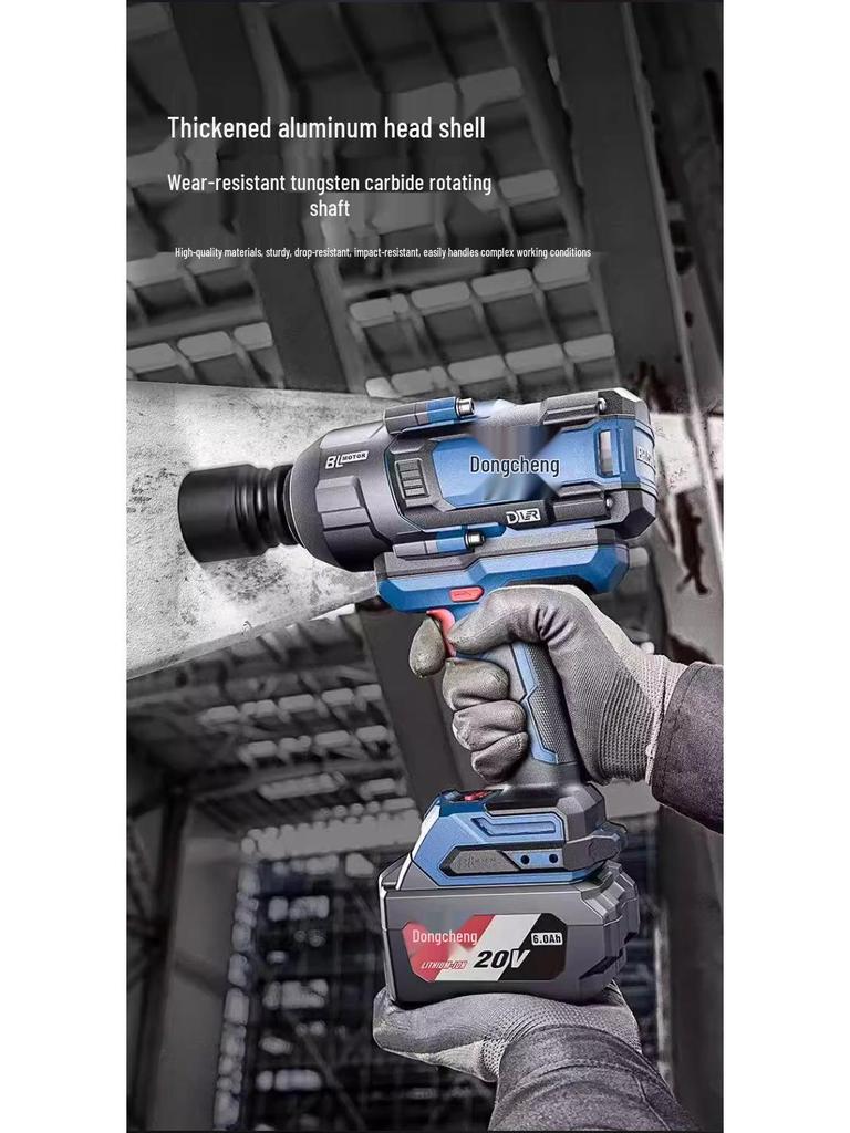 Dongcheng DCPB1218 High Torque Brushless Electric Impact Wrench with Lithium Battery