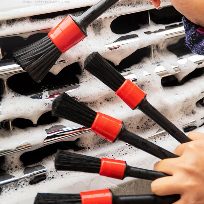 5PCS Car Wash Brush Car Interior Slit Details Cleaning Artifacts Car Beauty Products Cleaning Tools Small Brush Soft Brush