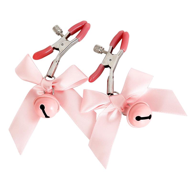 Adults Fetish Bowknot Teasing Nipple Clamps Sex Toys For Women Bdsm Bondage Breast Sucker Cosplay Games Flirt Exotic Accessories