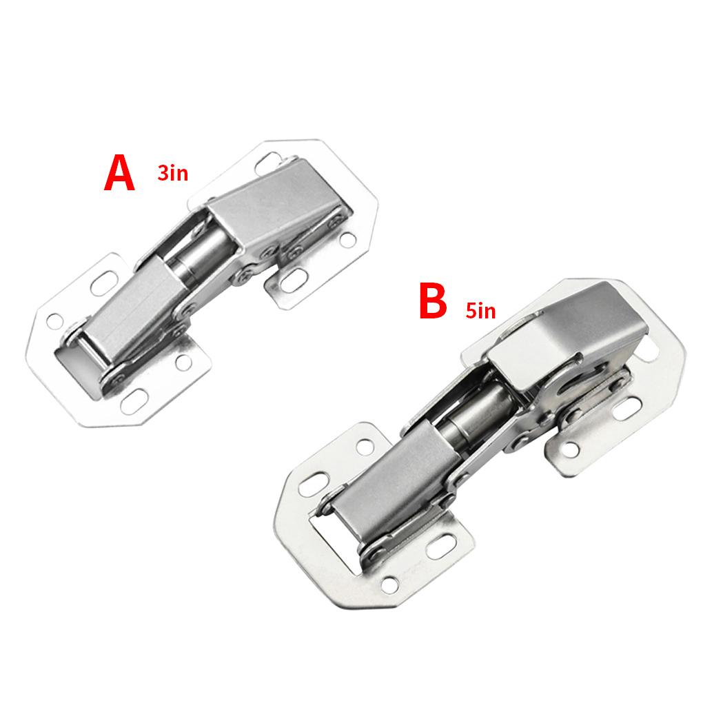 Cabinet Hinge Door Hinge Plated Free-Punching Soft Closing Kitchen Cupboard Damper Buffer Furniture Hardware