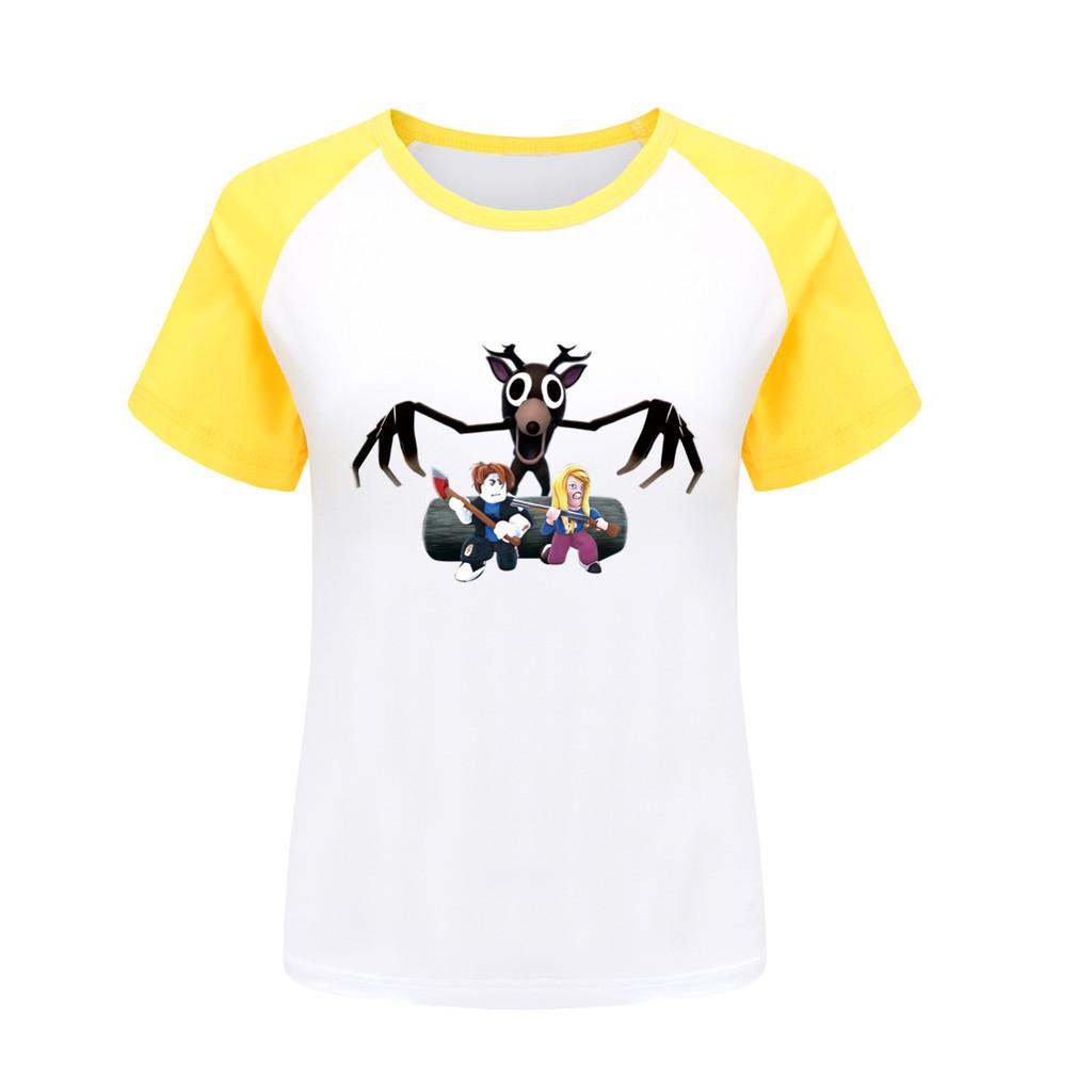 

Детская Футболка Реглан с короткими рукавами и принтом 99 ночей в лесу для девочек и мальчиков 170cm жёлтый