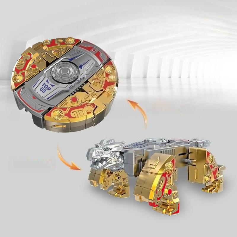 Mecha Chariot Dinosauro 2 in 1 Spinner Fidget Trasformabile Hand Spinner in ABS EDC Giocattoli Creativi per Alleviare lo Stress Giocattoli Fidget per Adulti
