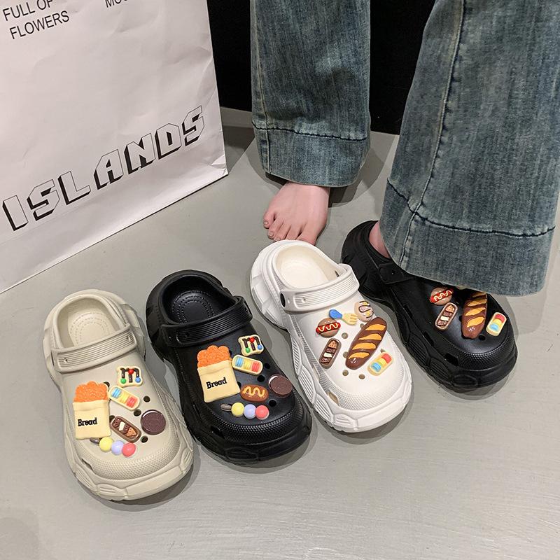 Hole shoes women's slippers summer bag head shoelaces and outer wear girls beach shoes eva sandals