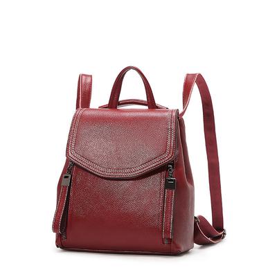 Sac à dos tendance pour femme, nouveau sac en cuir souple, polyvalent, rétro, en cuir véritable