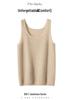 Women's Pure Cashmere Knit U-Neck Camisole Vest - Short, Sleeveless Base Layer for Spring & Autumn.