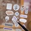 Yu Xian Salt-Style Sticker Set: 2 Retro Sheets, 6 Simple Styles for Journaling Decor