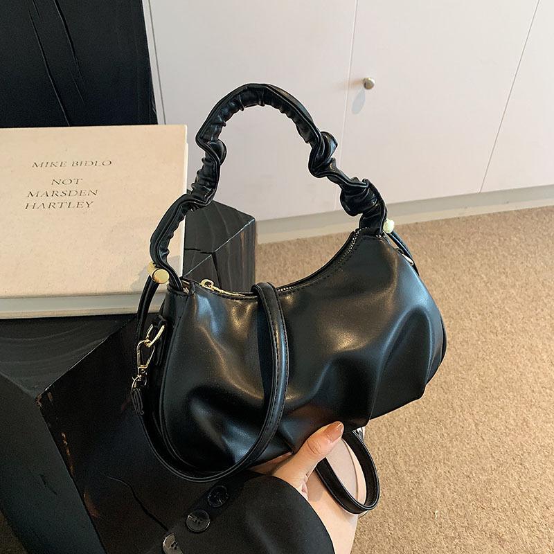 Crossbody Pleated Dumpling Bag Women's Summer New Fashion Simple Shoulder Bag High-end Portable Women's Bag