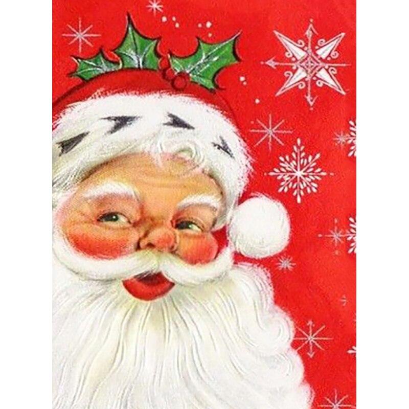 New 5D DIY Diamond Painting Christmas Diamond Embroidery Santa Claus Cross Stitch Full Round Drill Home Decor Manual Gift