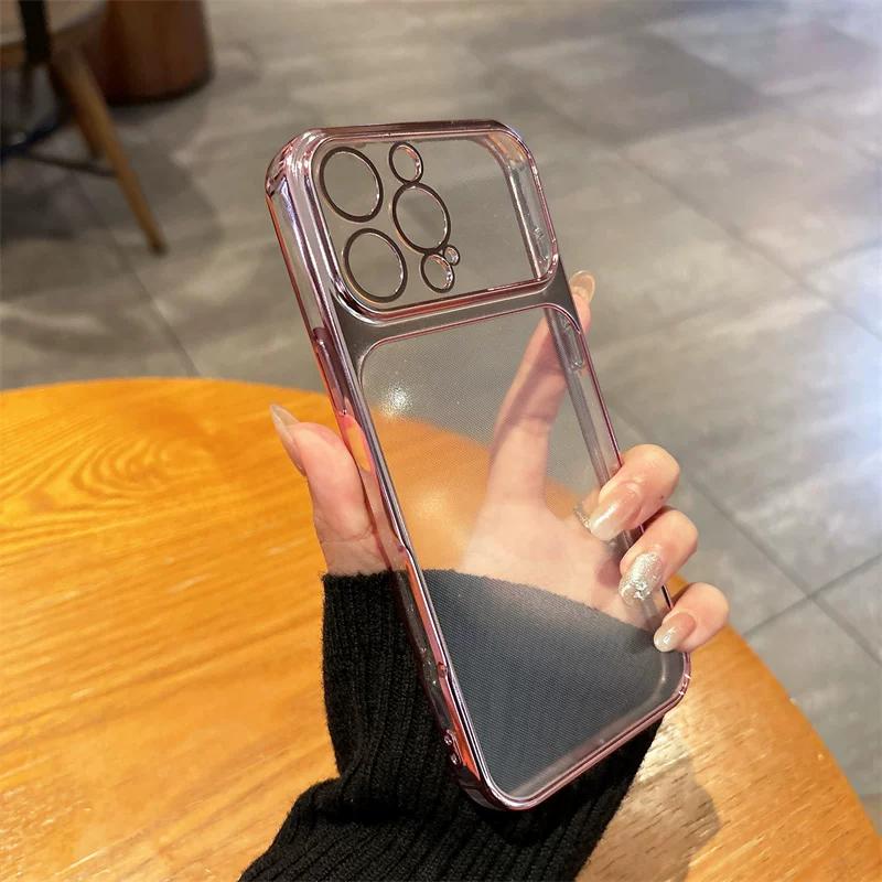 Luxury Electroplated Frame Clear Phone Case for realme Note 80 70 60x 60 50 4G Shockproof Cover