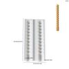 Silicone mold for making long corrugated candle with vertical relief