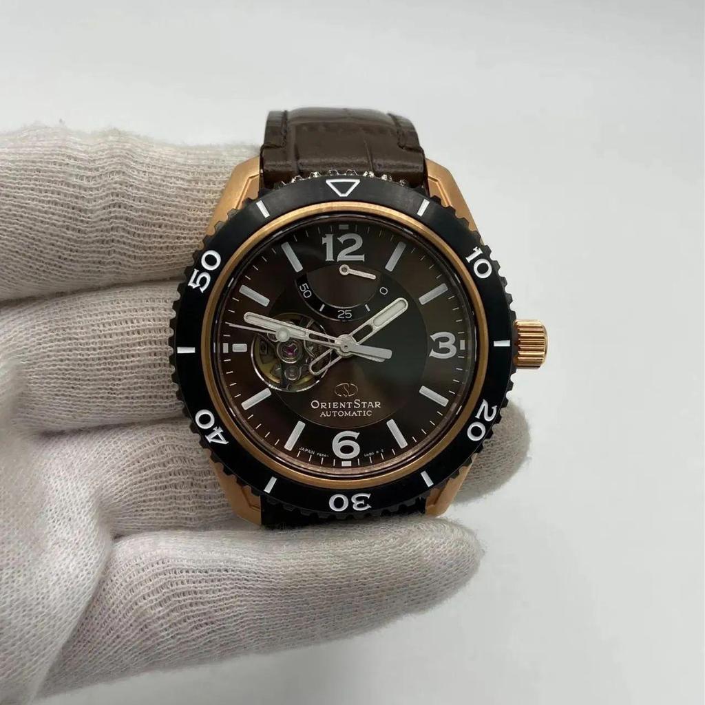 Used ORIENT STAR Orient Star Watch Automatic RE-AT0103Y SEMI SKELETON Semi-skeleton Brown Rose Gold Men's Watch (ME79-1135)