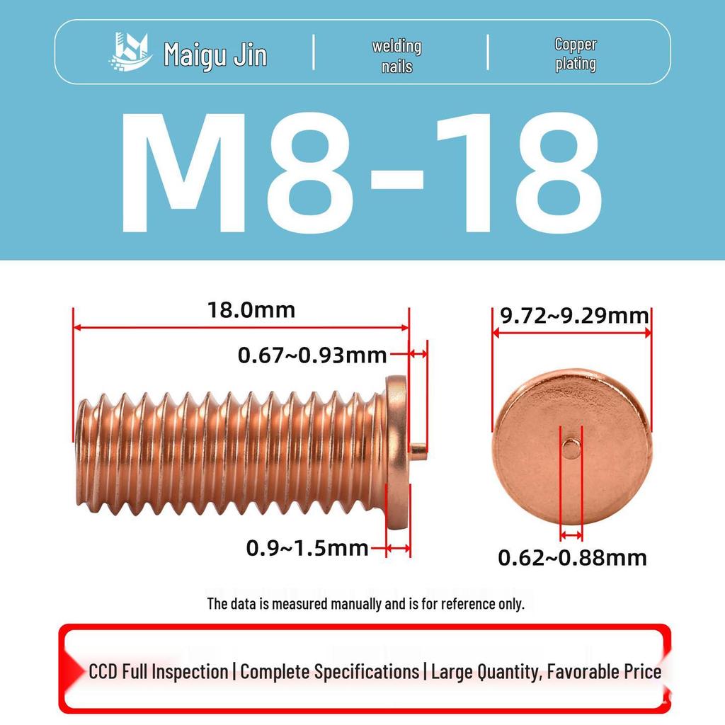 PT-M3M4M5M6M8 Copper-Plated Carbon Steel Projection Weld Studs and Screws
