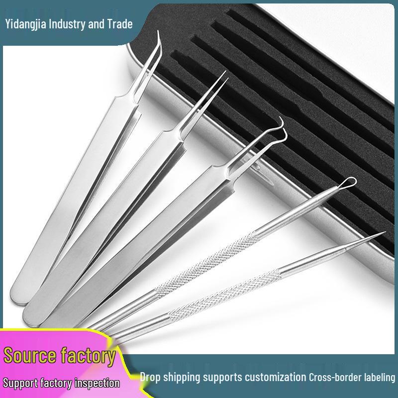 

Double-Ended Stainless Steel Blackhead Remover Tool серебряный