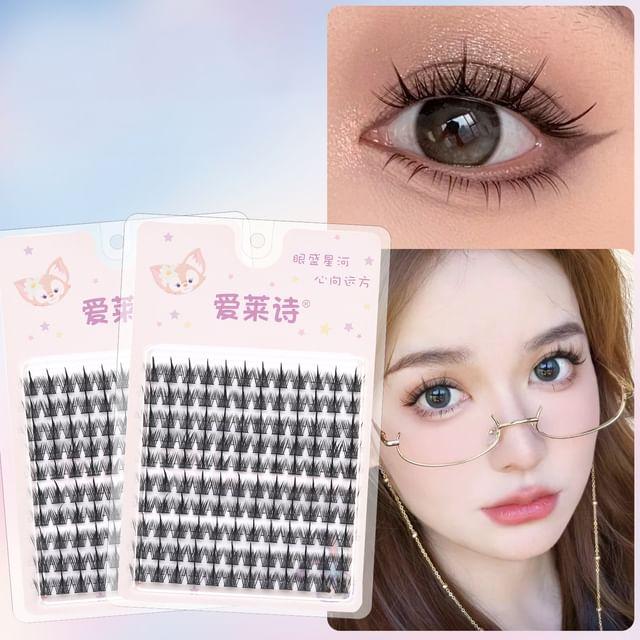 Choyu - Набор Кластерных Накладных Ресниц Spiky Black - One Size