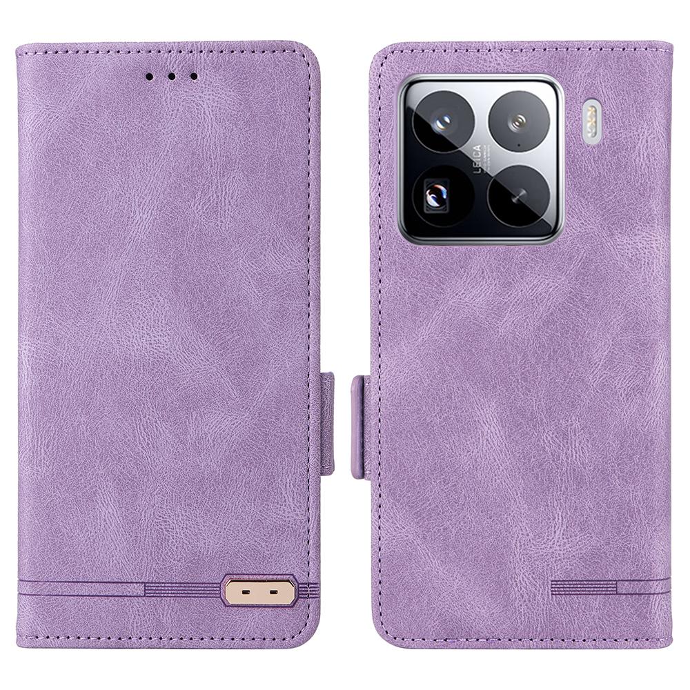 For Xiaomi 15 Pro Case Leather Wallet Flip Phone Cover with Hardware Decor