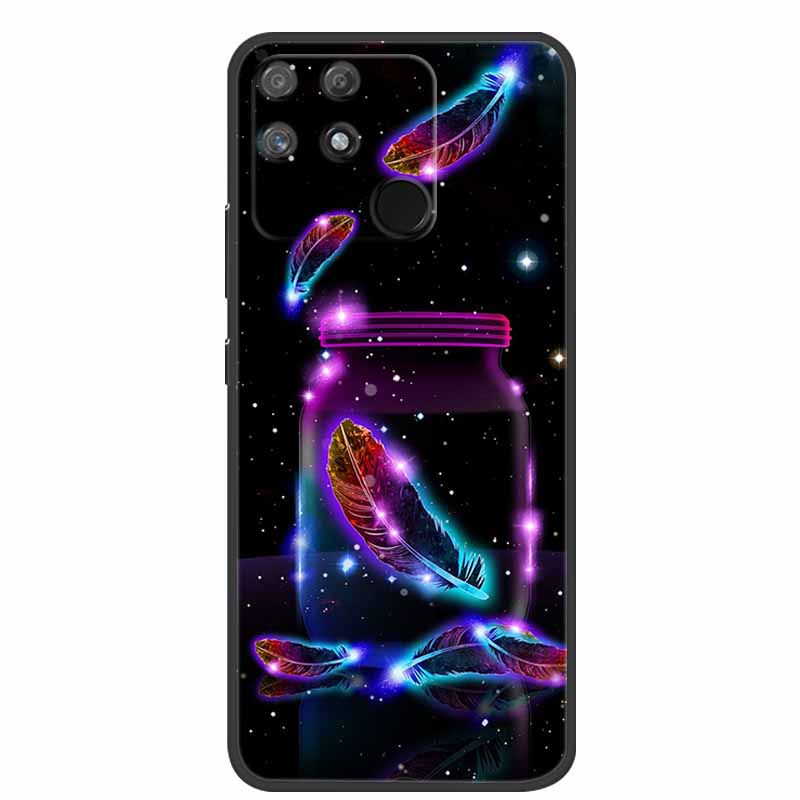 For Redmi 10C Case Redmi10C Black Soft Silicone Phone Case For Xiaomi Redmi 10C Back Cover Case Redmi 10 C Power Funda POCO C40