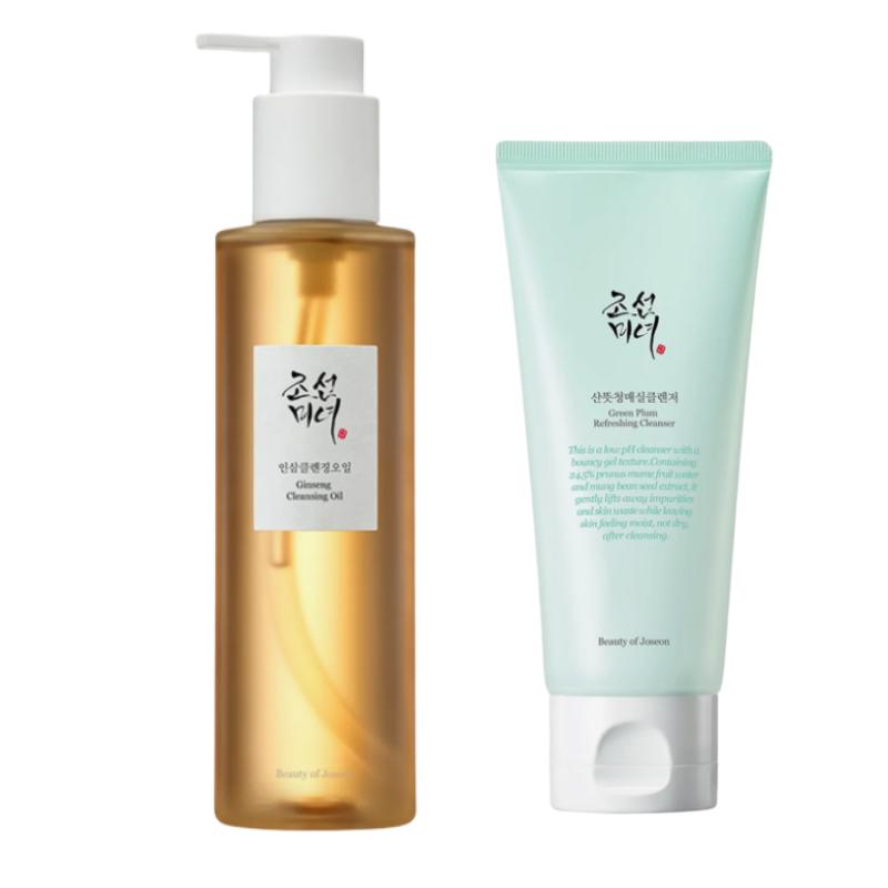 

Beauty of Joseon Ginseng Oil & Green Plum Cleanser Set Ginseng Oil Cleanser + Green Plum Gel Cleanser