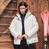 Fila Fleece Loose Hooded Warm Long Sleeve Down Jacket Women Outerwear A51W541902F-IV
