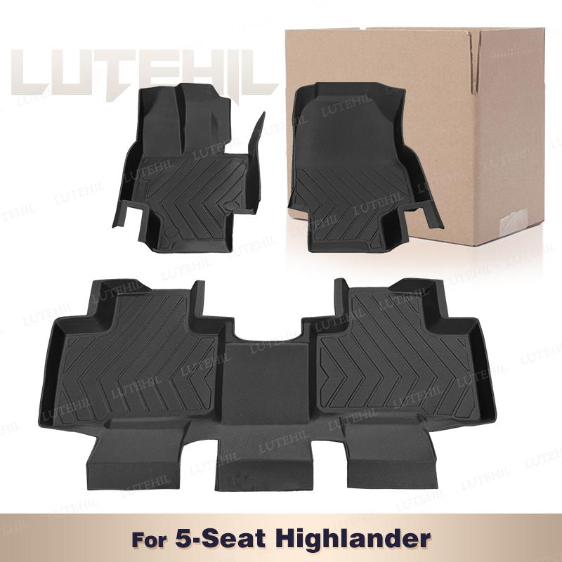 Custom All-Weather TPE Floor Mat For Toyota Highlander 5/7-Seat 2025-2025 Carpet Cover Automotive Interior Protector Accessories