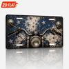 1pc, Starry Blue Headlight and Handlebar Closeup Decorative License Plate, Retro Industrial Style for Garage, Motorcycle Shop, Bar and Study Decor, Fa