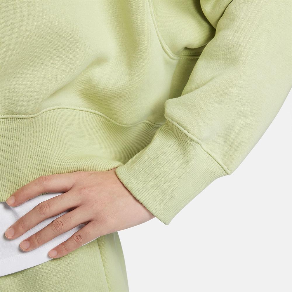 Nike Solid Color Casual Crew Neck Loose Sweatshirt Women Sweatshirt Green DQ5762-371