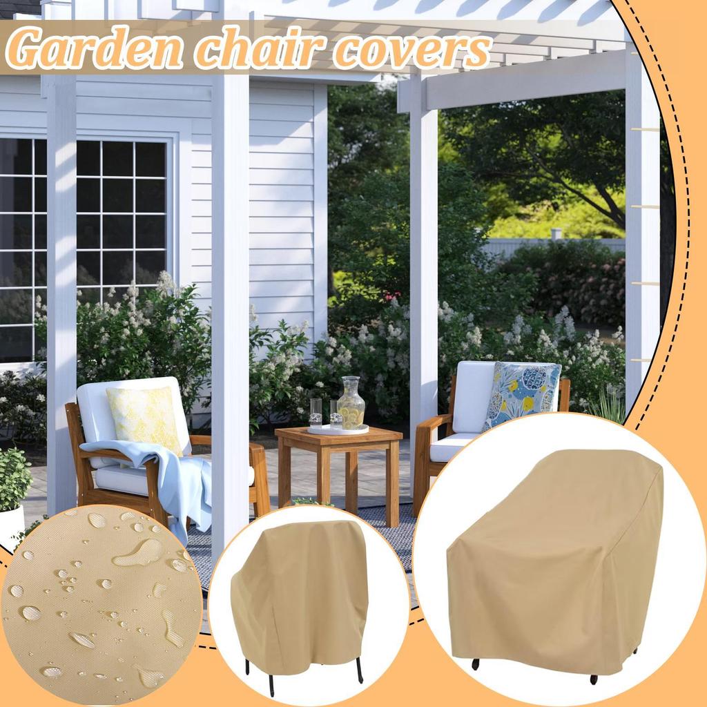 Chair Dust Cover Outdoor Garden Patio Furniture Protector Cover Waterproof Dustproof Chaircover Rain Cover Chair Sofa