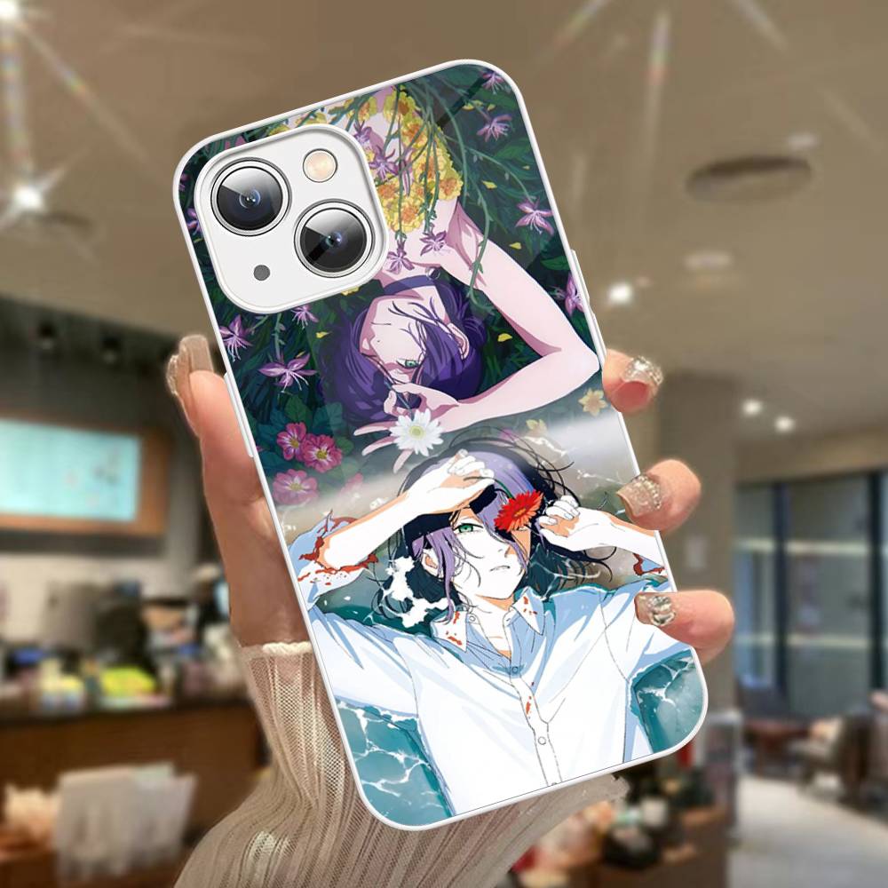 Anime C-Chainsaw Man Tempered Glass For Iphone 14 13 12 11 Pro Mini XS MAX 14Plus X XS XR Cover