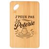Planche À Découper - PLANETEE - J'peux Pas Minimaliste - Bambou 30×20×0,9 Cm - Gravée Laser - Trou 24 Mm