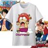 One Piece Anime Character Printing Oversized Cotton Tshirt Men and Women Comfortable Y2K Childrens Clothing Summer Tshirt