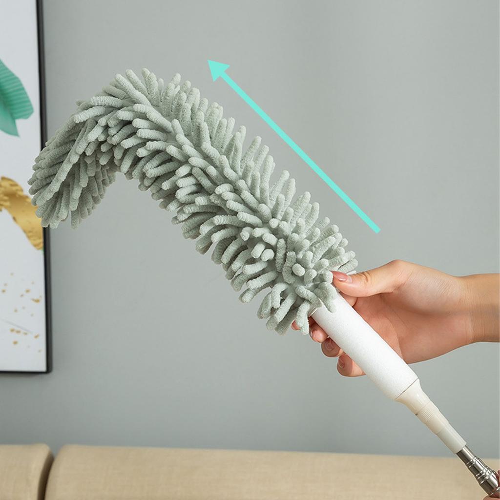 Retractable Chenille Dust Duster Fiber Duster Chenille Dust Duster with Telescopic Pole for Ceilings Corners Wall